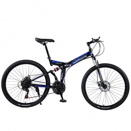SHANRENSAN Bici pieghevoli Bicicletta pieghevole per adulti, con velocità variabile per adulti, leggera e comoda, adatta per diversi luoghi (raggi blu)