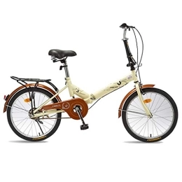 BJYX Bici Bicicletta pieghevole pieghevole bici da 20 pollici, trasmissione a 6 velocità, ammortizzatore per bici da donna per adulti e maschi (dimensioni: con schienale)