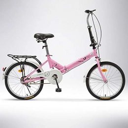Dongshan Bici Biciclette pieghevoli da donna Bicicletta portatile per adulti leggera 20inch con sedile posteriore maschio comodo piccolo scooter a 6 velocità a velocità singola Telaio in acciaio ad alto tenore