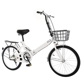 ASPZQ Bici Biciclette Pieghevoli, Mini Portatile Portatile Bici da 20 Pollici Maschio E Femminile Adulto Adulto E Studenti di Scuola Media Bambini Bambini Bambini Grandi Bambini Biciclette, Bianca