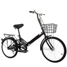 ASPZQ Bici pieghevoli Biciclette Pieghevoli, Mini Portatile Portatile Bici da 20 Pollici Maschio E Femminile Adulto Adulto E Studenti di Scuola Media Bambini Bambini Bambini Grandi Bambini Biciclette, Nero
