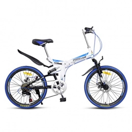 Zunruishop Bici Biciclette pieghevoli per adulti Blu pieghevole della bici di montagna della bicicletta uomini e donne a velocità variabile Ultra luce portatile della bicicletta di 7 velocità Bike Pieghevole
