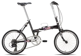 Carratt Bici pieghevoli Carratt Key Flat TX800, Bicicletta Pieghevole Uomo, Nero, 20