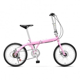 Chenshun Bici Chenshun Bicicletta Bicicletta Pieghevole Adulto Adulto Uomini e Donne Ultra Light Portatile Piccolo 16 Pollici Biciclette (Color : Pink)