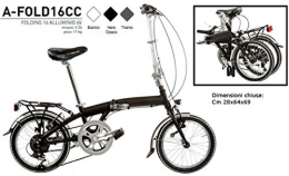 Cicli Puzone Bici pieghevoli Cicli Puzone Bici Alluminio Misura 16 Folding Pieghevole 6V Art. A-FOLD16CC