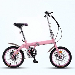 Aquila Bici pieghevoli City Bike pieghevole, pieghevole bici di esercitazione, Biciclette pieghevoli for gli uomini, pieghevole bici leggera, Fold Up biciclette for adulti AQUILA1125 ( Color : Pink , Size : 16 inches )