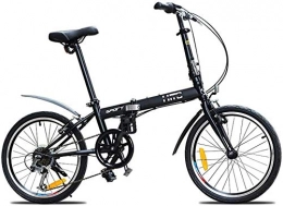 mjj Bici City Folding Mini bicicletta compatta 20 in 6 velocità, da donna, pieghevole, per viaggi, go, lavoro, B.
