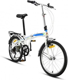 mjj Bici City Folding Mini bicicletta compatta Urban Pendler 20 in 7 velocità, con freno a V