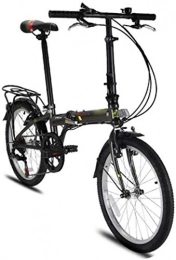 mjj Bici City Folding Mini Compact Bike Urban Pendler V-Brake Mountain Bicycle per uomini, donne, adulti, adolescenti