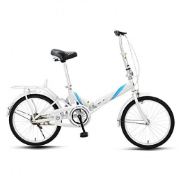 Comooc Bici Comooc Bici Pieghevole Bicicletta Giovani Uomini E Donne Ultralight Portatile 20Inch Mini Bicicletta, 50, 8 cm, bianco.