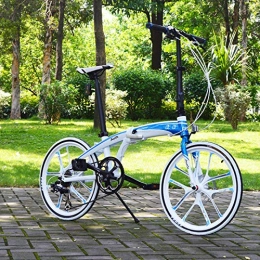 Comooc Bici pieghevoli Comooc - Bicicletta pieghevole da corsa da 22 pollici, velocità variabile, pieghevole, per adulti, bianco, 22 pollici (60 cm)