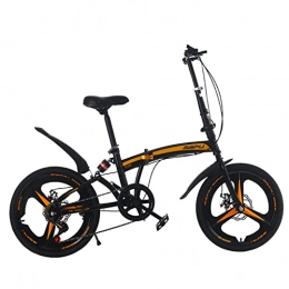 CSEDF-CRYP Mountain Bike per Adulti, Bici Pieghevole Portatile, Bici Fuoristrada a velocità variabile da 20 Pollici a Doppio Freno a 6 velocità