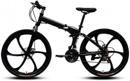 CSS Bici pieghevoli CSS Mountain bike da 26 pollici, telaio pieghevole in acciaio ad alto tenore di carbonio a velocità variabile, doppio assorbimento degli urti, tre ruote da taglio, bicicletta pieghevole 7-14, 21 veloc