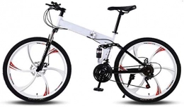 CSS Bici pieghevoli CSS Mountain bike da 26 pollici, telaio pieghevole in acciaio ad alto tenore di carbonio a velocità variabile, doppio assorbimento degli urti, tre ruote da taglio, bicicletta pieghevole 7-14, 24 veloc