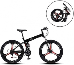 CSS Bici pieghevoli CSS Mountain bike da 26 pollici, telaio pieghevole in acciaio ad alto tenore di carbonio a velocità variabile, doppio assorbimento degli urti, tre ruote pieghevoli, bicicletta pieghevole 7-2, UN, 24 ve