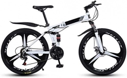 CSS Bici CSS Mountain bike pieghevoli a 26 pollici, 3 ruote della taglierina telaio in acciaio al carbonio ad alta velocità a doppio assorbimento degli urti, bicicletta pieghevole rapida per tutti i terreni 6