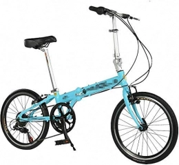 CXY-JOEL Bici pieghevoli CXY-JOEL Bicicletta Pieghevole per Bambini Adulti Mini Bici da Viaggio Ultraleggera Adatta per Andare in Bici da Città (Colore: Blu, Dimensioni: 20 Pollici), Blu, 20In