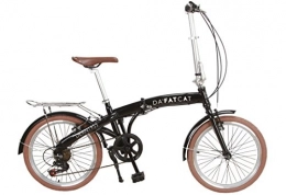 Da'FatCat Bicicletta Pieghevole 'Dean 1955' di Design, 6 velocità Shimano, Pneumatici Kenda 20", Vintage, con Portapacchi, Adulto, Unisex
