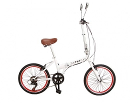 Da'FatCat Bicicletta Pieghevole 'Kickass 80's' di Design, 6 velocità Shimano, Pneumatici Kenda 20", Vintage, con retrovisori, Adulto