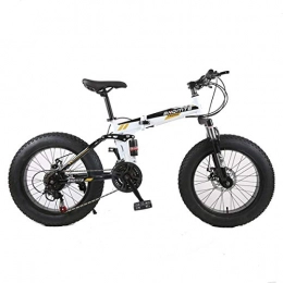 Dapang Mountain Bike, 7/21/24/27/30 Speed Steel Frame, 4.0"Fat Tyres Razze Wheels Sospensione Bici Pieghevole,1,30speed