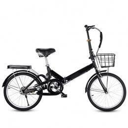 DFKDGL Bici DFKDGL - Bicicletta leggera da città, da donna, pieghevole, da donna, a velocità singola, compatta, pieghevole, per lavoro, viaggio, ecc. (colore blu)