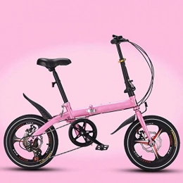 DFKDGL Bici DFKDGL, bicicletta pieghevole da 16 pollici, con supporto posteriore, pieghevole in 10 secondi (colore: B2, dimensioni: 16 pollici) uovo