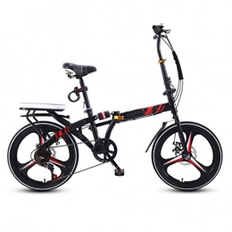 DFKDGL Bici DFKDGL - Bicicletta pieghevole per adulti uomini e donne, unisex, con ruote da 16 / 20", 7 velocità, leggera, da donna, per principianti, studenti, città, viaggi, biciclette monociclo