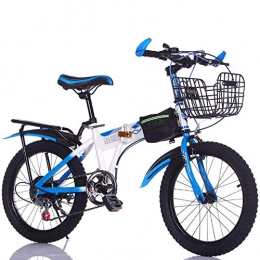 DJP Bici DJP Mountain Bike, Mobili da Montagna Pieghevole da 18 Pollici, Bicicletta Portatile Ultra Leggera per Andare Al Lavoro Bicicletta Pieghevole Veloce Nera da 20 Pollici, Blu