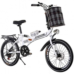 Domrx Bici pieghevoli Domrx Bicicletta Pieghevole da 20 Pollici a velocità variabile per Adulti con Mini Ruote per Bicicletta