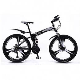 Domrx Bici pieghevoli Domrx Sport e intrattenimento Pieghevole per Bicicletta Speed ​​Double Ammortizzatore Maschio e Femmina Adulte-Black Silver_24 Speed_China