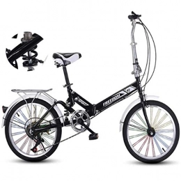 DRAGDS Bici pieghevoli DRAGDS 20Inch Leero Folding Bike, 7-Speed ​​A Velocità Variabile Biciclette, Sistema Di Sospensione Della Bici Di Regolabile per Adulti e Studenti, 20 Inch