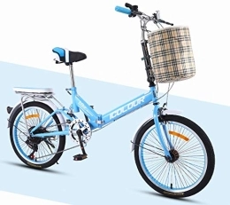 Dszgo Bici Dszgo Pieghevole 20 pollici biciclette a 7 marce a velocità variabile piccola ruota Mini portatile biciclette a spirale ad alta elastico Ammortizzatore ad alta acciaio al carbonio Telaio in lega di al