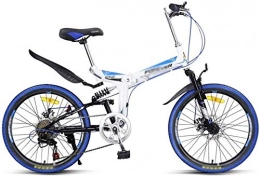 DXYSS Bicicletta Equilibrio per Bambini Pieghevole Biciclette, Mountain Bike, 22 Bike Pollici Città, Piena Bici Sospensione (Color : Blue)