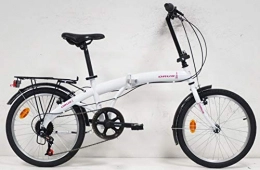 EDEN Bikes Bici pieghevoli E.DE.N. Bicicletta Pieghevole da 50, 8 cm, 6 velocità, parafango e Porta Bagagli