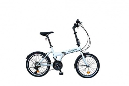 ECOSMO Bici ECOSMO 20SF02W - Mountain bike con telaio pieghevole, lunghezza 50, 80 cm, con cambio Shimano a 6 velocità
