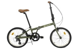 FabricBike Bici FabricBike Folding Pieghevole in Alluminio, 20", Bicicletta Single Speed, 3 Colori (Cayman Green 7 SPEED)