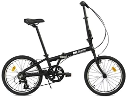 FabricBike Bici pieghevoli FabricBike Folding Pieghevole in Alluminio, 20", Bicicletta Single Speed, 3 Colori (Fully Matte Black 7 Speed)