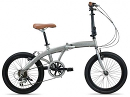 FabricBike Bici pieghevoli Fabricbike Folding Pieghevole in Alluminio, 20", Bicicletta Single Speed, 3 Colori (Turbo Space Grey 6 Speed)