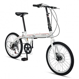 FBDGNG Bici pieghevoli FBDGNG - Bicicletta pieghevole, da 20", 6 velocità, per studenti, adulti, colore: Nero