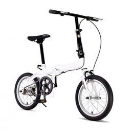 FLZ Bici FLZ Bicicletta pieghevole da uomo 'S e da donna' S, bici da città per pendolari con telaio in lega di alluminio con sedile regolabile per manubrio a velocità singola adatta per adulti e adolescenti, b