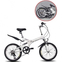 FLZ Bici FLZ Scooter per bicicletta pieghevole per bicicletta, bici per pendolari da città in lega di alluminio, sella regolabile e confortevole, leggera a 6 velocità, adatta per uomini, donne e adolescenti a