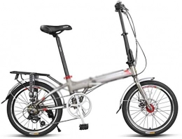 NMBD Bici Folding velocità della bicicletta 20 pollici bicicletta Piccolo Bicicletta, acciaio al carbonio telaio, 7 marce del sistema di trasmissione, il migliore regalo ( Color : Grey , Size : 154*30*118CM )