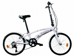 FREJUS Bici pieghevoli FREJUS Micro Car Bike Bicicletta, 20 pollici / 51 cm, Pieghevole, con parafanghi, Colore: Bianco
