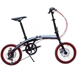 GHGJU Bici GHGJU Bike Bici Pieghevole Alluminio della Bici dei Capretti da 16 Pollici Bici Ultra-Leggera Mini-Studente della Bici, Black-16in