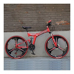 GUHUIHE Bici GUHUIHE Mountain Bike 21 velocità 26 Pollici Ruote a 3 Raggi in Bicicletta Pieghevole (Color : 24 Speed, Size : 26 inch)