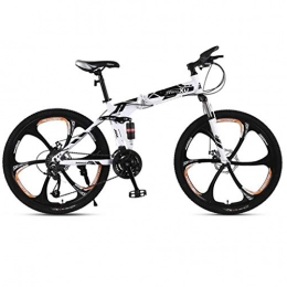 GXQZCL-1 Bici pieghevoli GXQZCL-1 Bicicletta Mountainbike, 26inch Mountain Bike, Biciclette Pieghevoli Hardtail, Full Suspension e Dual Freno a Disco, Acciaio al Carbonio Telaio MTB Bike (Color : Black, Size : 27-Speed)