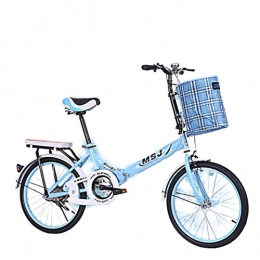 GYXZZ Bici GYXZZ Bicicletta Pieghevole 20" Folding Pieghevole Bicicletta Single Speed, 4 Colori, Blu