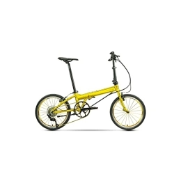 HESND Bici pieghevoli HESND ZXC Biciclette per adulti Pieghevole Bicicletta Bicicletta Telaio in lega di alluminio (colore : giallo)