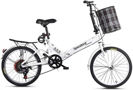 HFFFHA Bici HFFFHA Portable Folding Bike Pendolare, Mini Portatile Studente Comfort Speed ​​Wheel Folding Bike for Gli Uomini Donne Leggero Bicicletta Pieghevole Casual