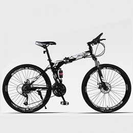 Hmvlw Bici Hmvlw Bicicletta Portatile 21 / 24 / 27 velocità variabile Mountain Bike 26 / 24 Pollici Ruota Raggio Ruota Unisex Portable Bike Pieghevole (Color : White, Size : 24 Inches)